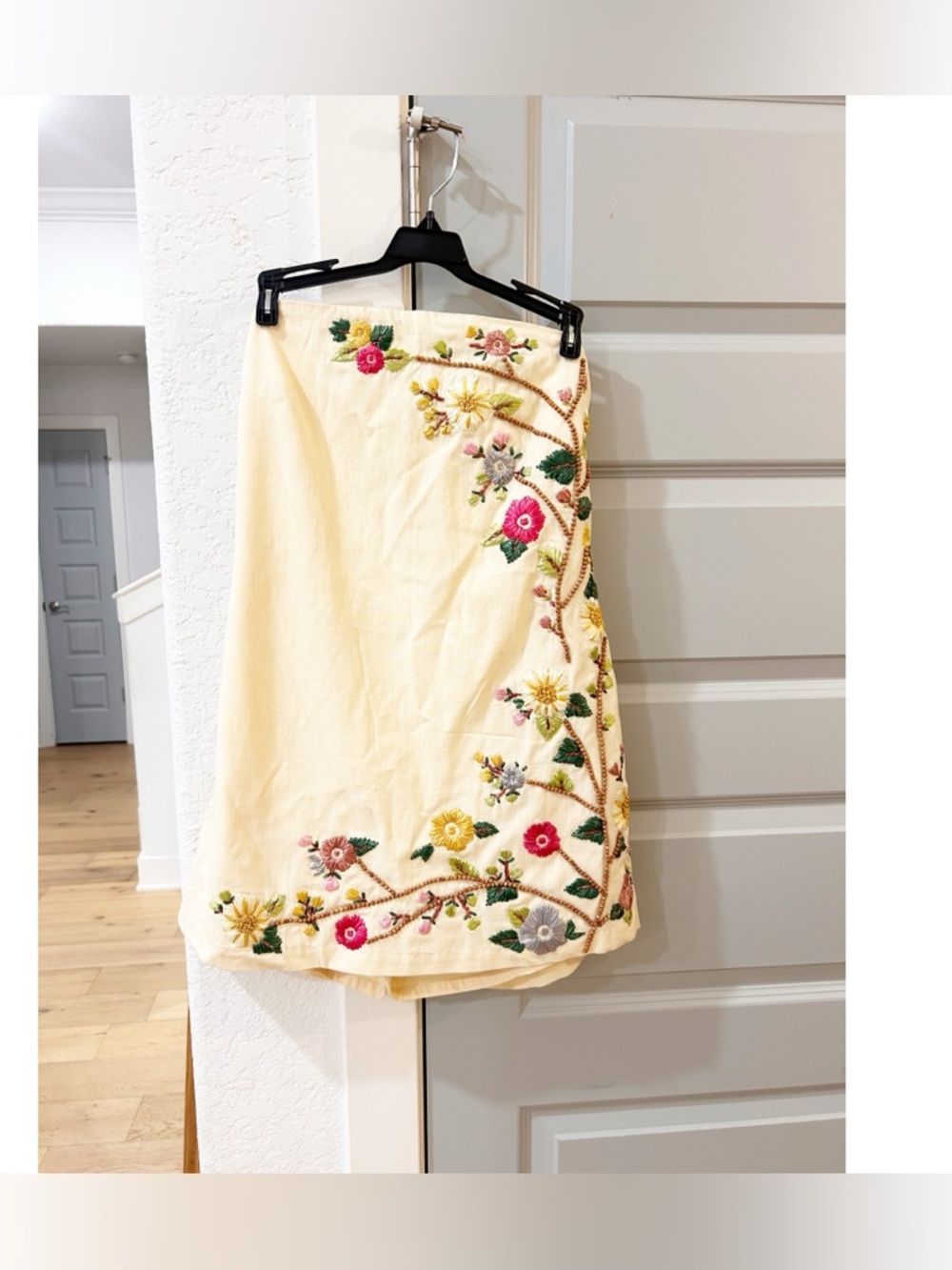 New Free People Havana Nights Beaded Floral Linen Mini Dress - Picture 6 of 10